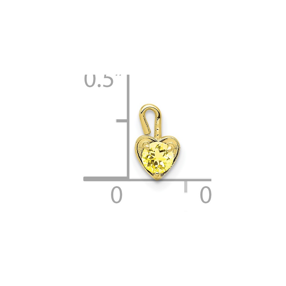 10ky November Synthetic Birthstone Heart Charm (10M351)