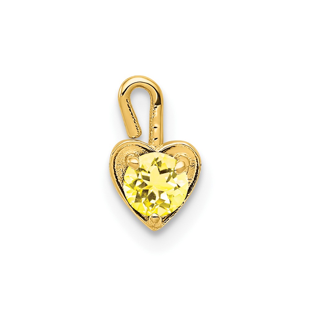 10ky November Synthetic Birthstone Heart Charm (10M351)