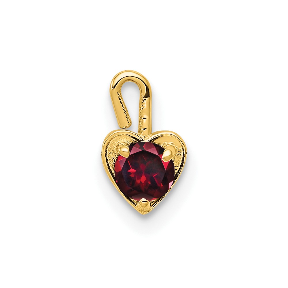 10ky July Synthetic Birthstone Heart Charm (10M352)