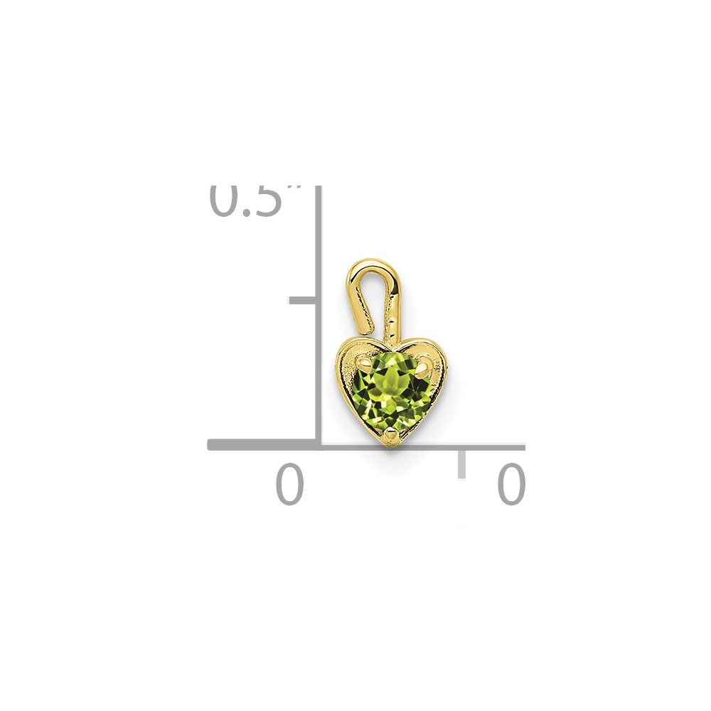 10ky August Synthetic Birthstone Heart Charm (10M353)