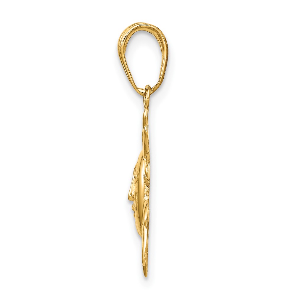 10k Diamond-Cut Small Sun Charm (10M471)