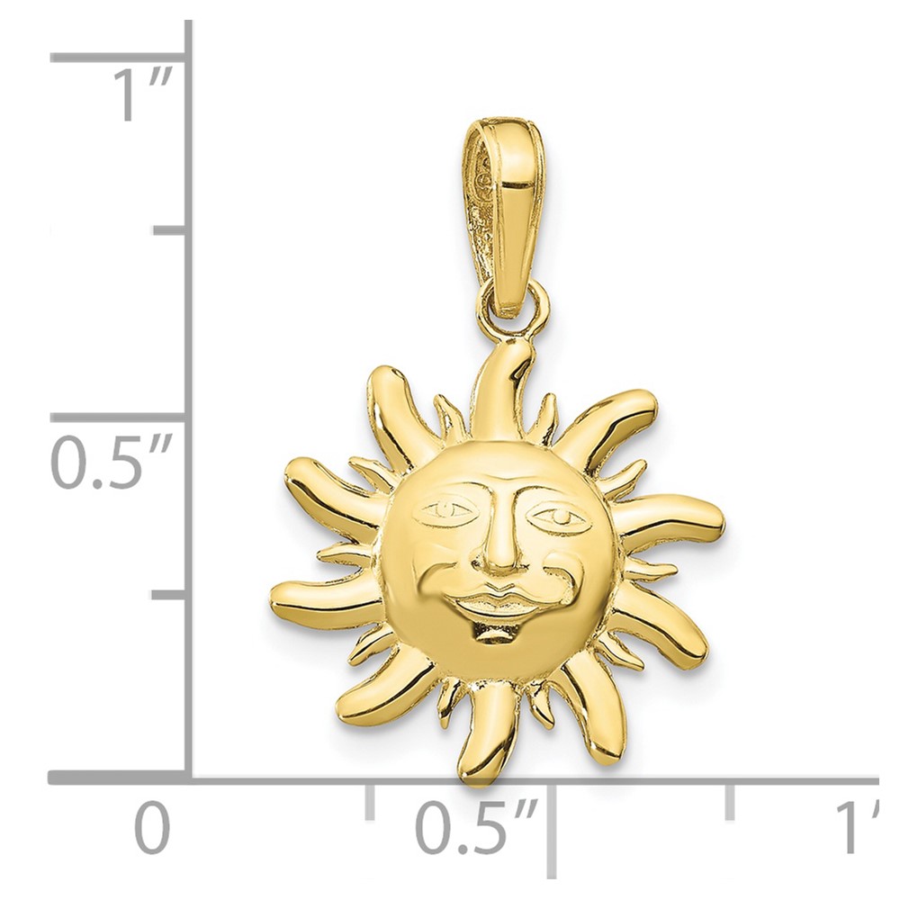 10k Diamond-Cut Small Sun Charm (10M471)