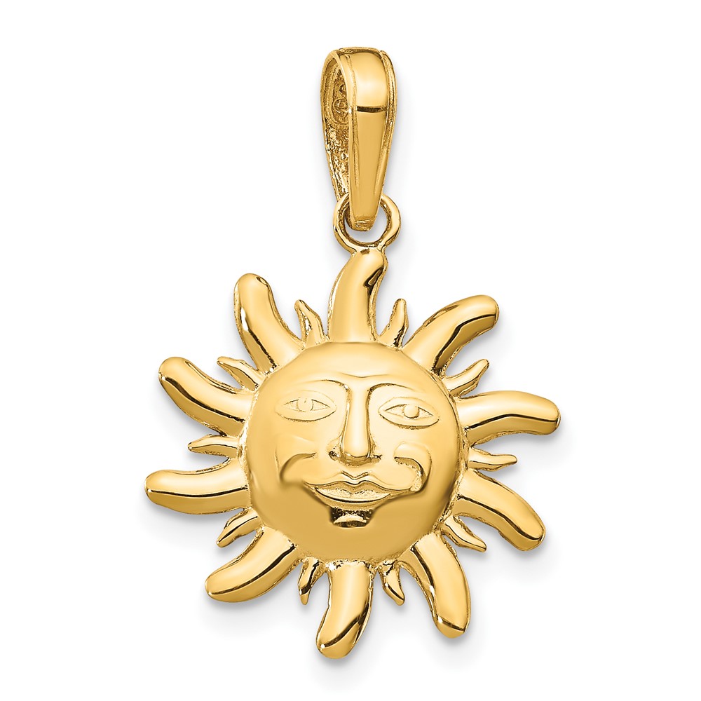 10k Diamond-Cut Small Sun Charm (10M471)