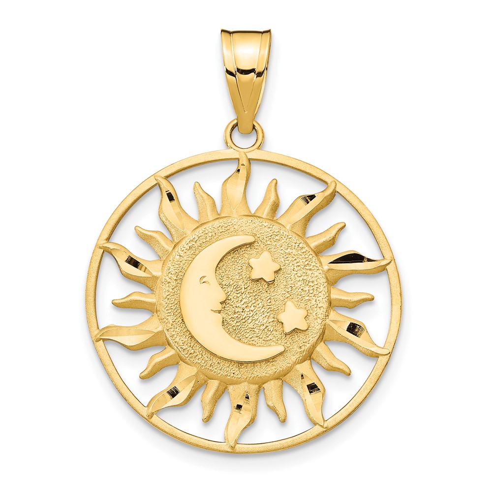 10k Polished Sun with Moon & Star Charm (10M475)