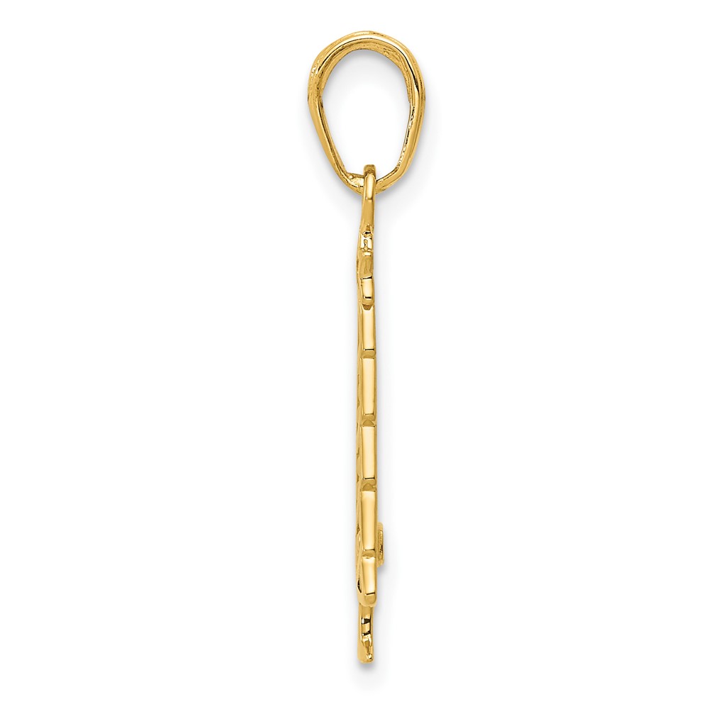10K Polished Christmas Tree Pendant (10M482)
