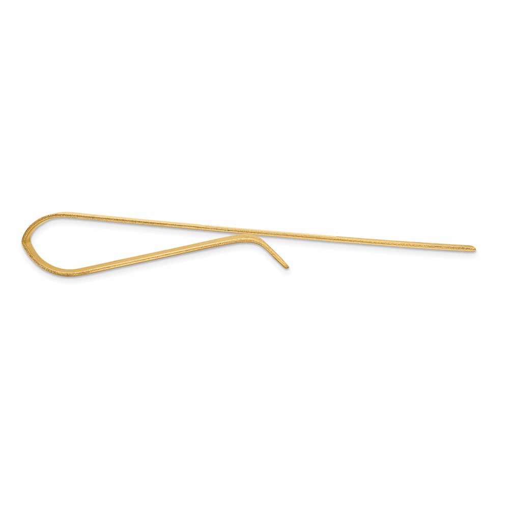 10k Men's Grooved Engravable Tie Bar (10MC93)