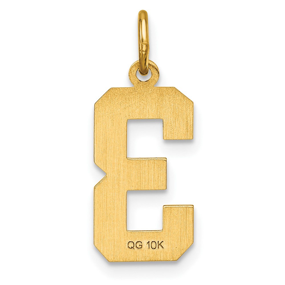 10ky Casted Medium Diamond-cut Number 3 Charm (10MN03)