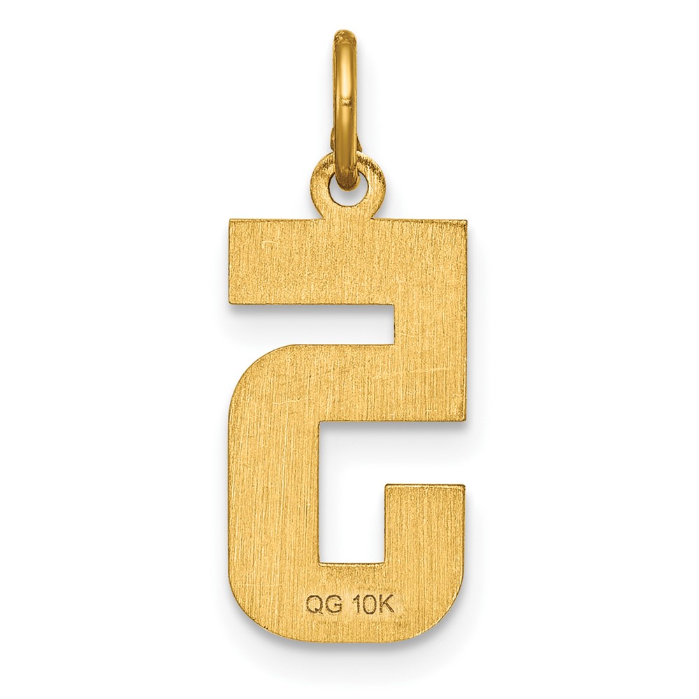 10ky Casted Medium Diamond-cut Number 5 Charm (10MN05)