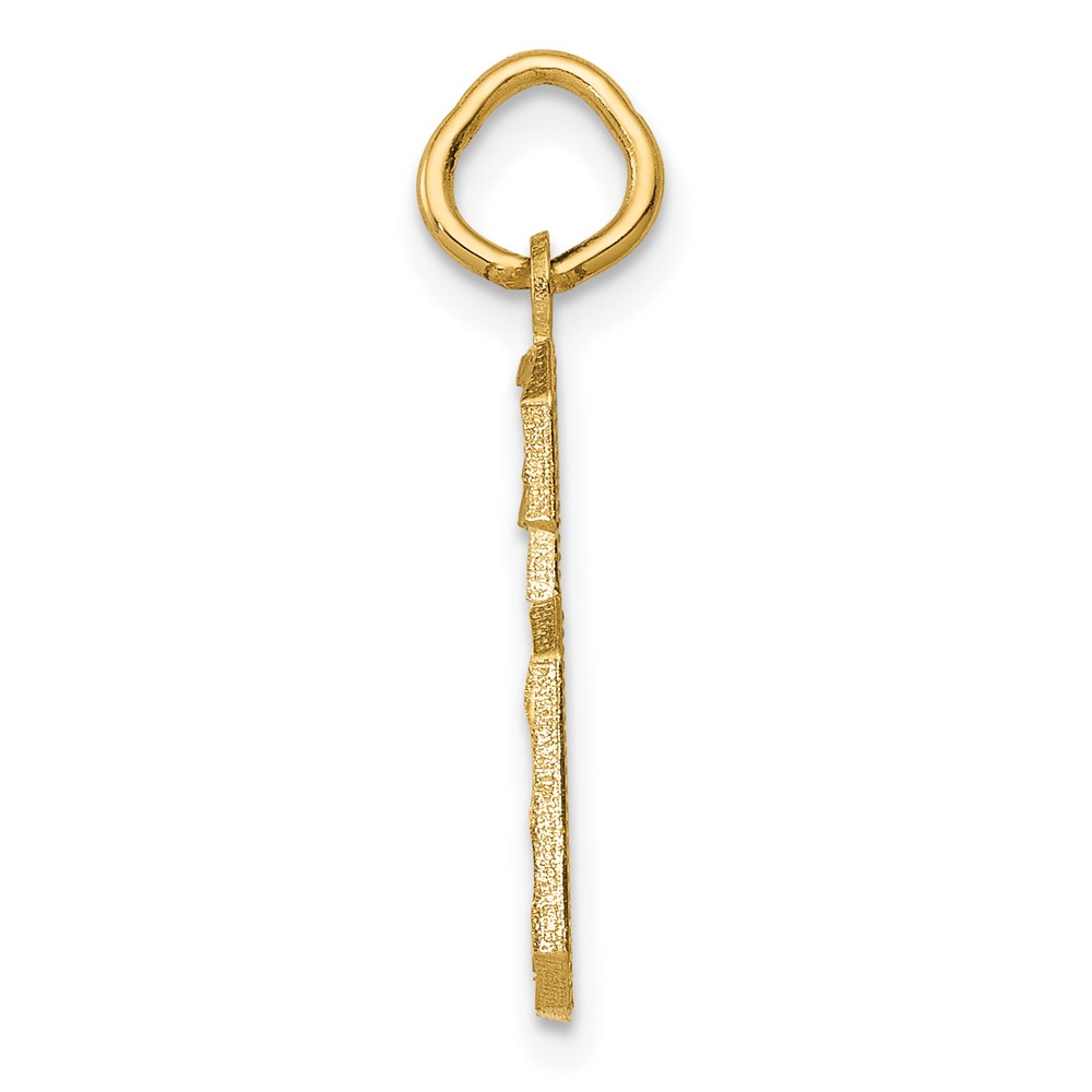 10ky Casted Medium Diamond-cut Number 6 Charm (10MN06)