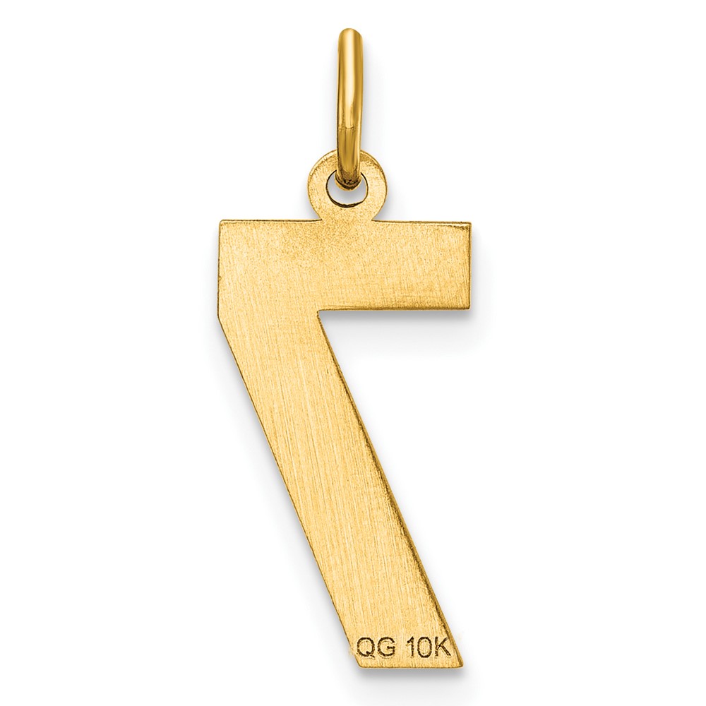 10ky Casted Medium Diamond-cut Number 7 Charm (10MN07)