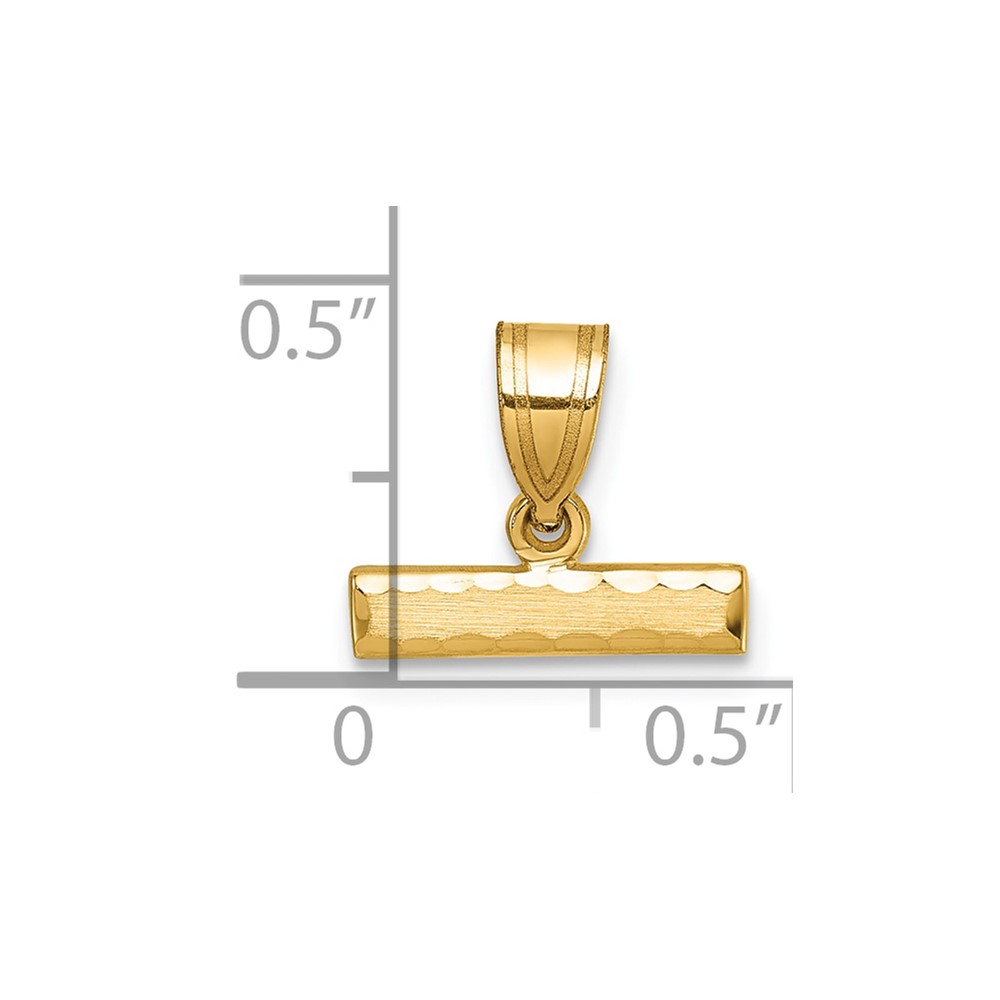 10ky Casted Medium Diamond-cut Top Charm (10MNTOP)
