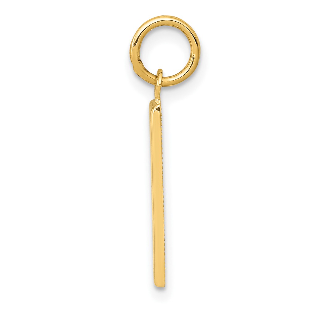 10k Medium Polished Number 1 Charm (10MP01)