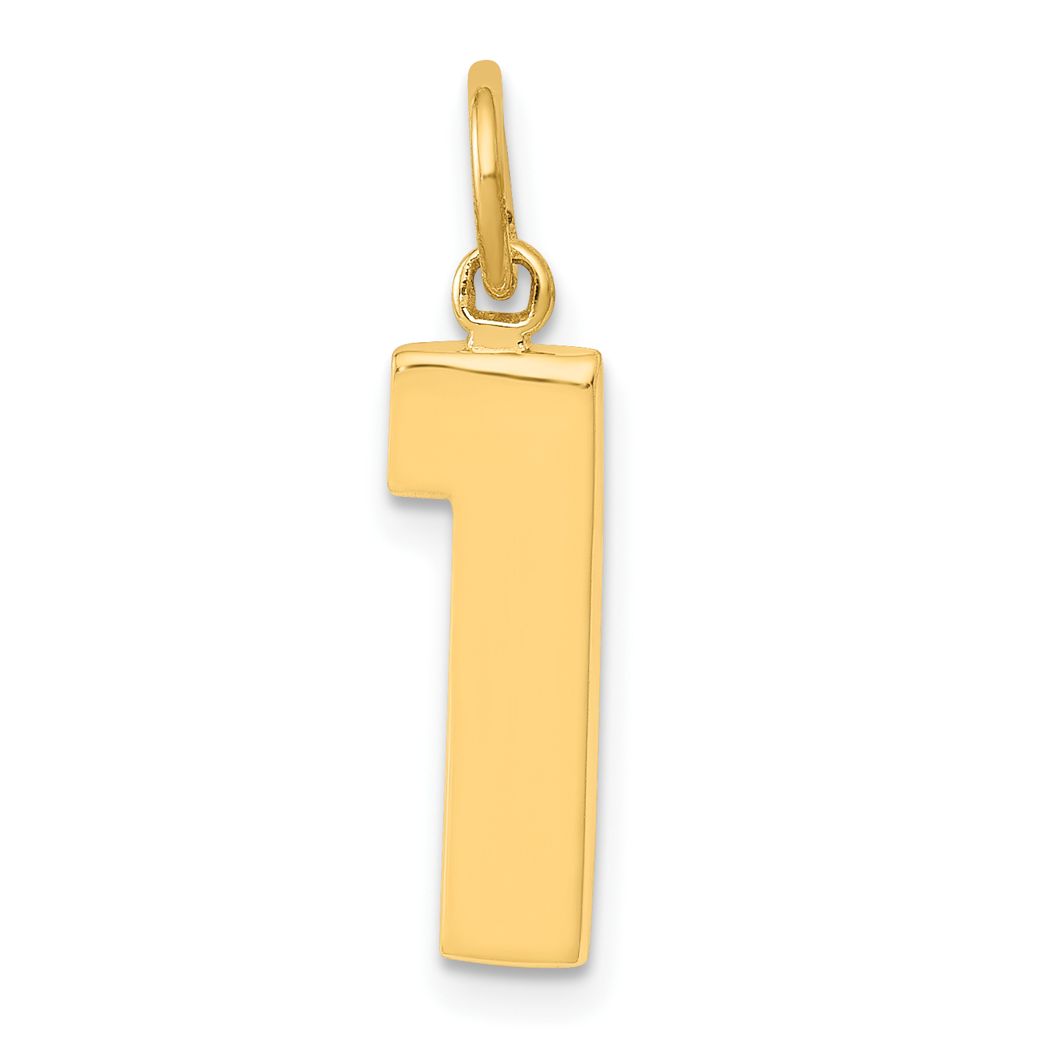 10k Medium Polished Number 1 Charm (10MP01)