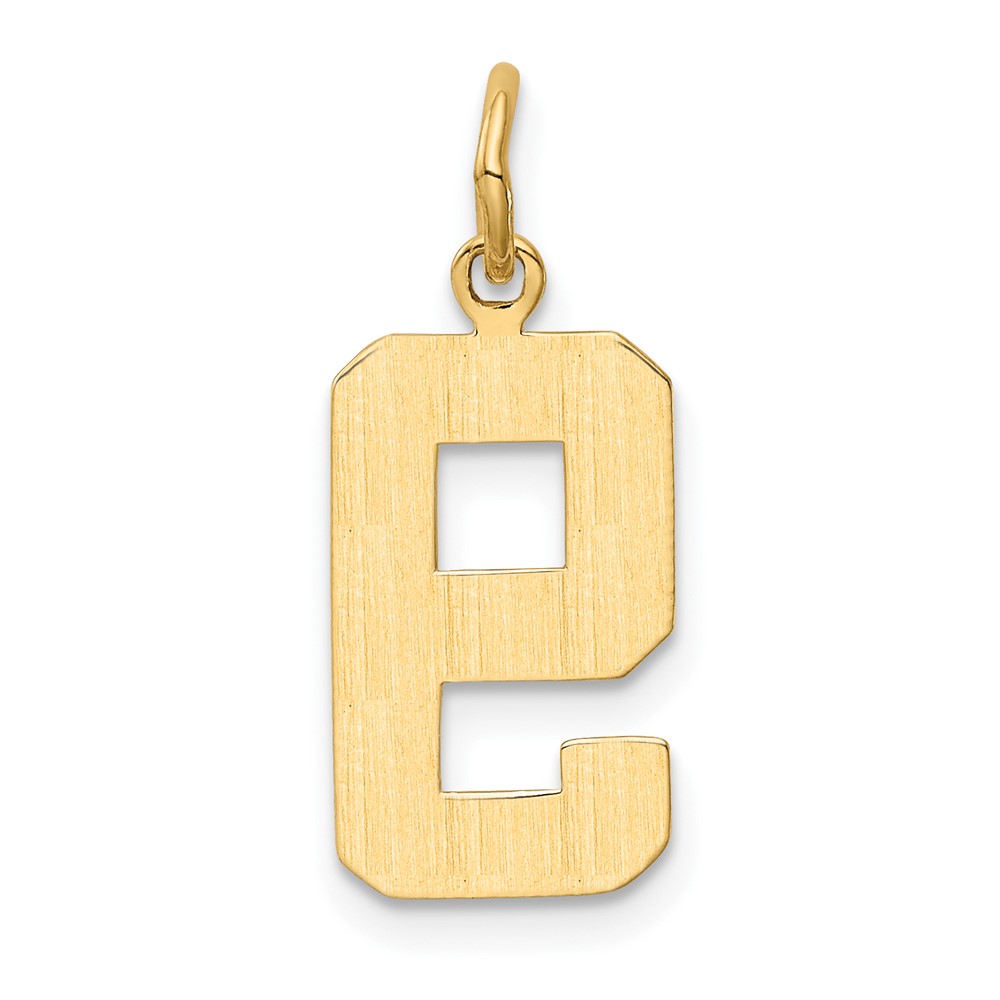 10k Medium Polished Number 9 Charm (10MP09)