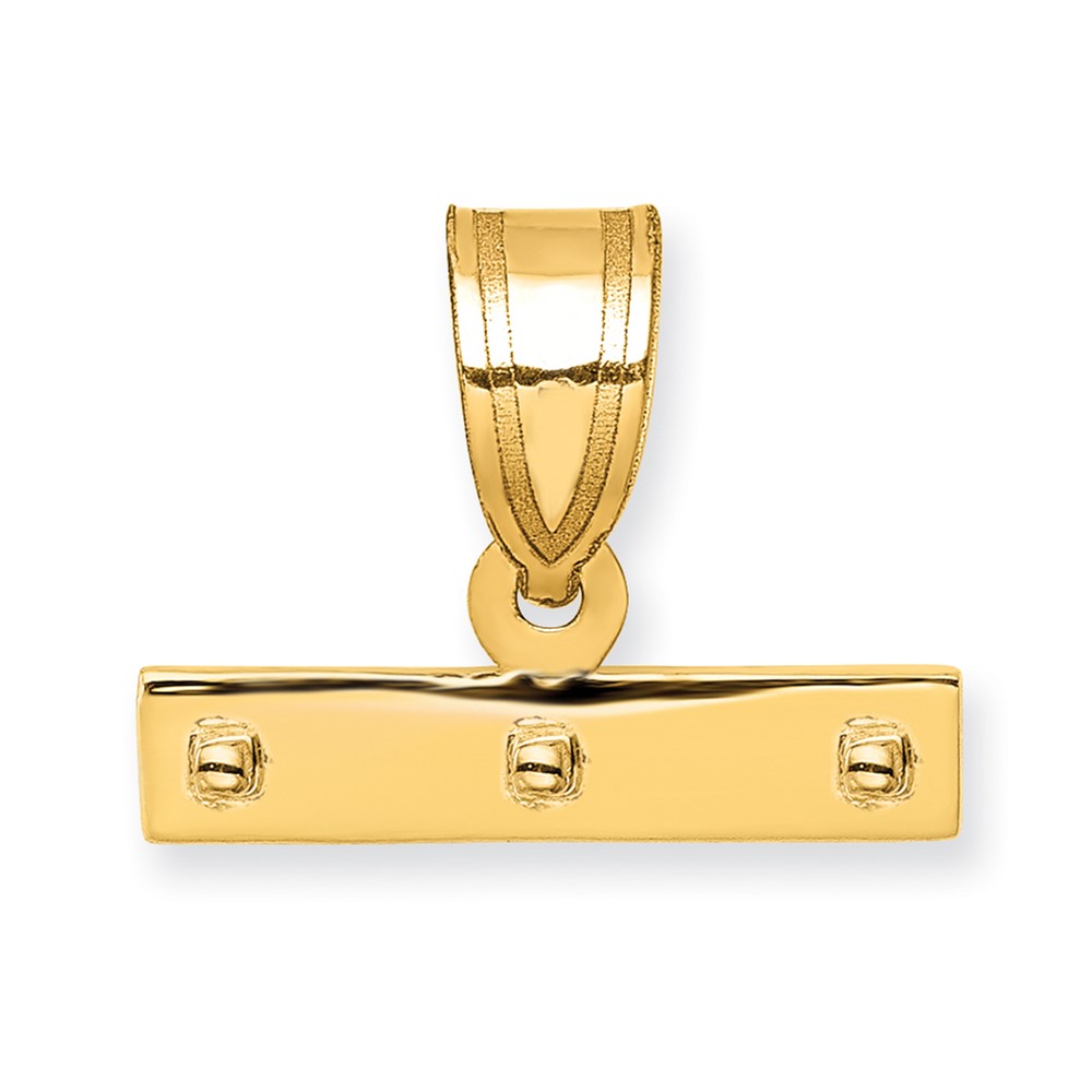 10ky Casted Medium Polished Top Charm (10MPTOP)