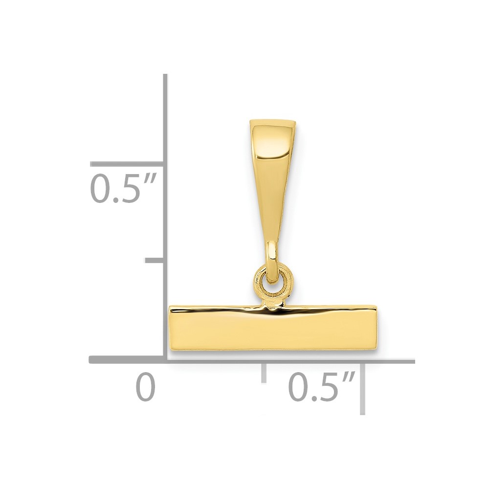 10ky Casted Medium Polished Top Charm (10MPTOP)