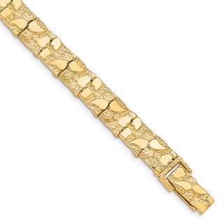 10k 10.0MM NUGGET Bracelet (Per Inch)