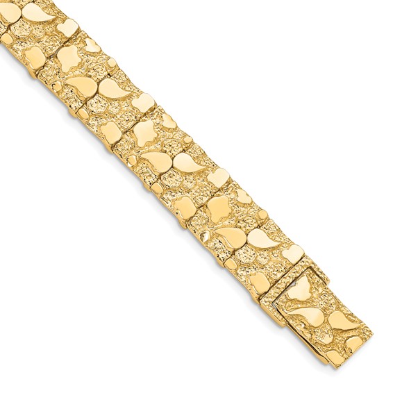 10k 12.0MM NUGGET Bracelet (Per Inch)