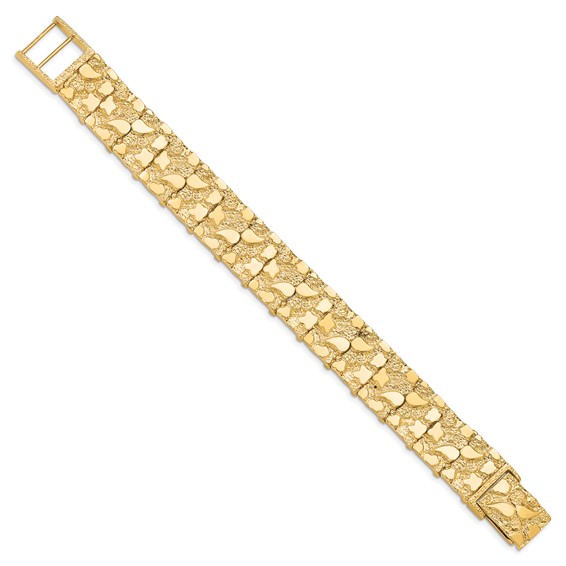 10k 15.0MM NUGGET Bracelet (Per Inch)