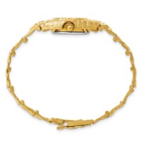 10K 22mm Yellow Gold Champagne Dial Nugget Watch, 7" view 4