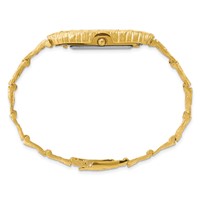 10K Yellow Gold 27x 47mm Champagne Dial Square Face Nugget Watch, 8" view 4