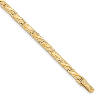 10k 4.0MM NUGGET Bracelet (Per Inch)