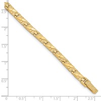 10K 5.5mm Yellow Gold Nugget Bracelet, 7" view 3