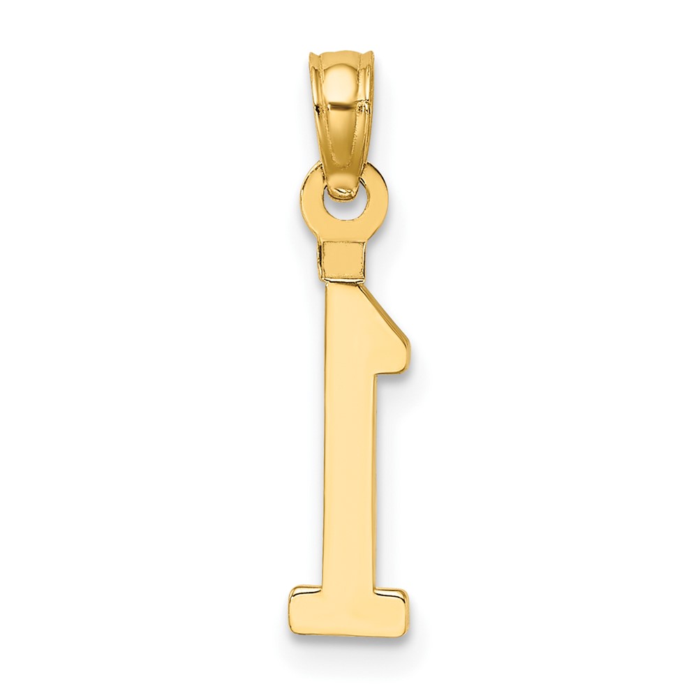 10K Number 1 Block Charm (10NU01)