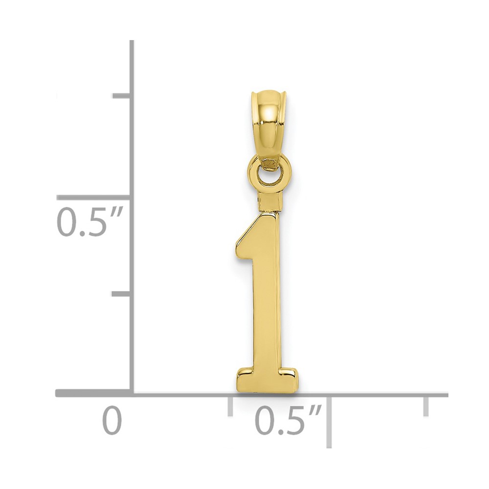 10K Number 1 Block Charm (10NU01)
