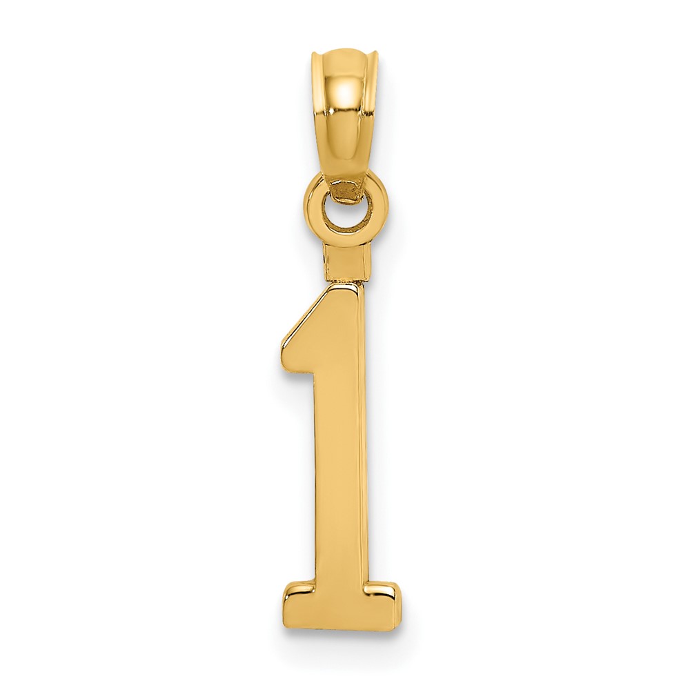 10K Number 1 Block Charm (10NU01)