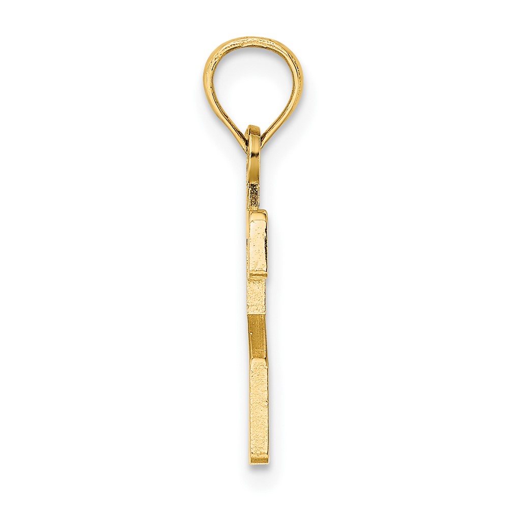 10K Number 2 Block Charm (10NU02)