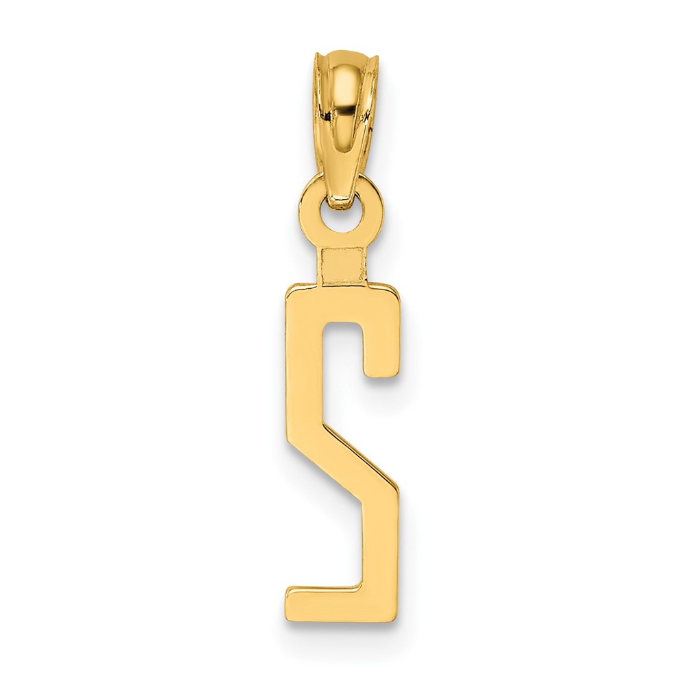 10K Number 2 Block Charm (10NU02)
