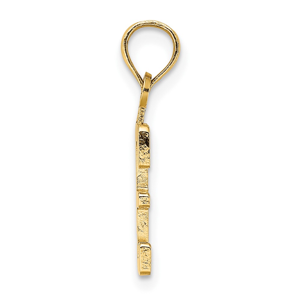 10K Number 3 Block Charm (10NU03)