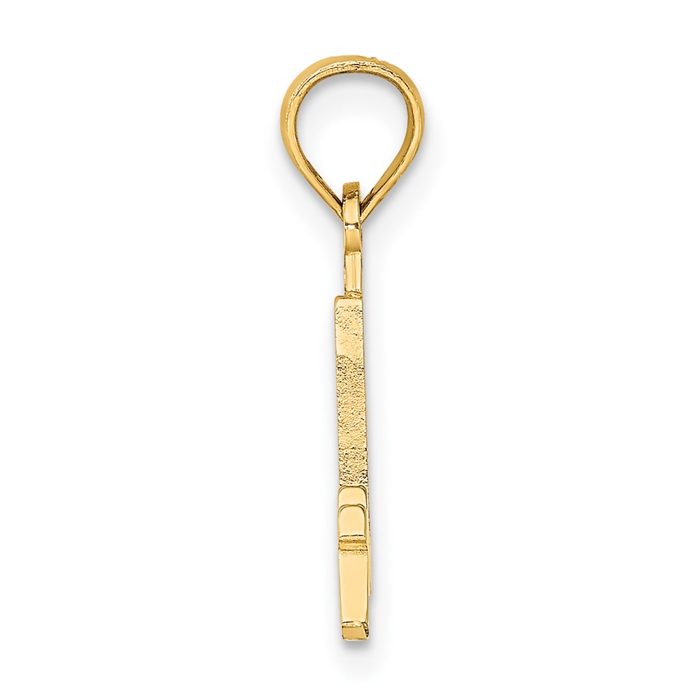 10K Number 4 Block Charm (10NU04)