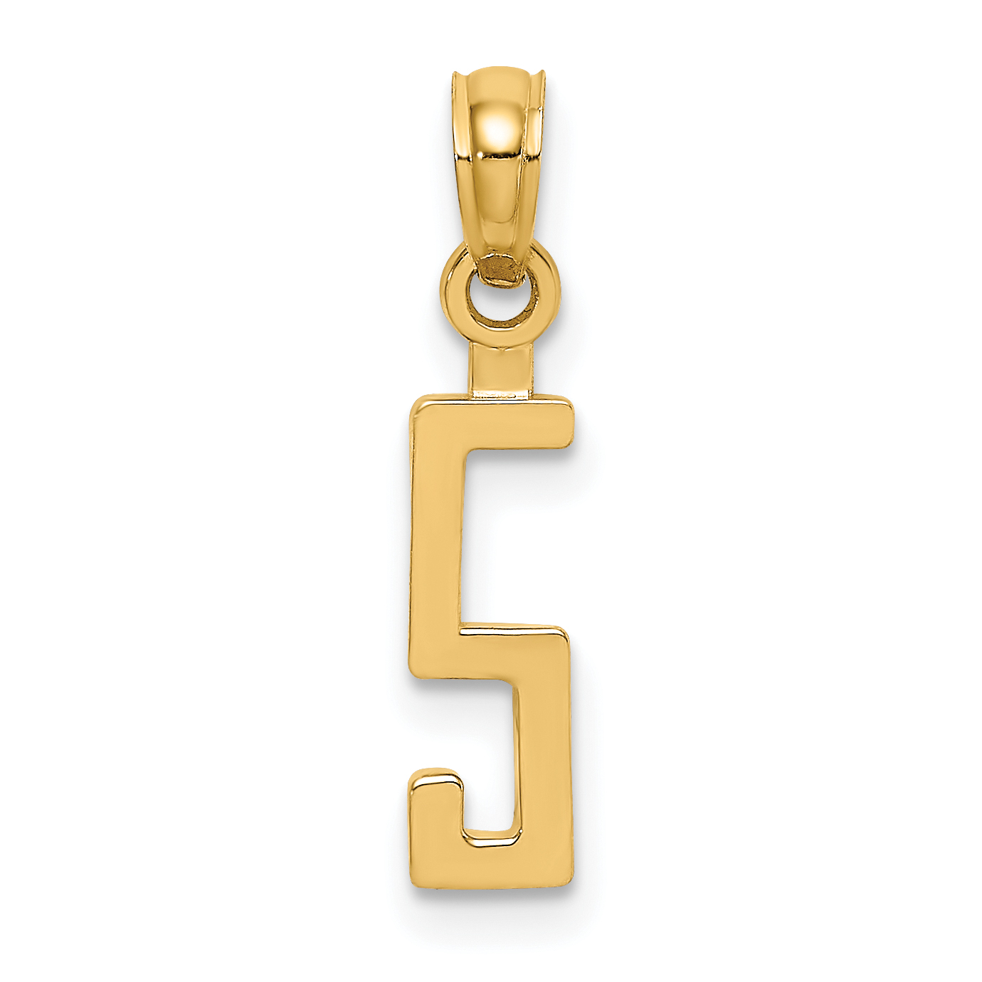 10K Number 5 Block Charm (10NU05)