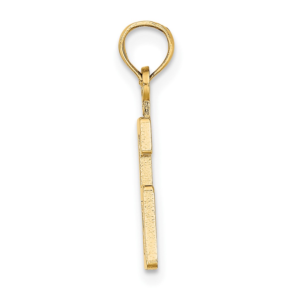 10K Number 6 Block Charm (10NU06)