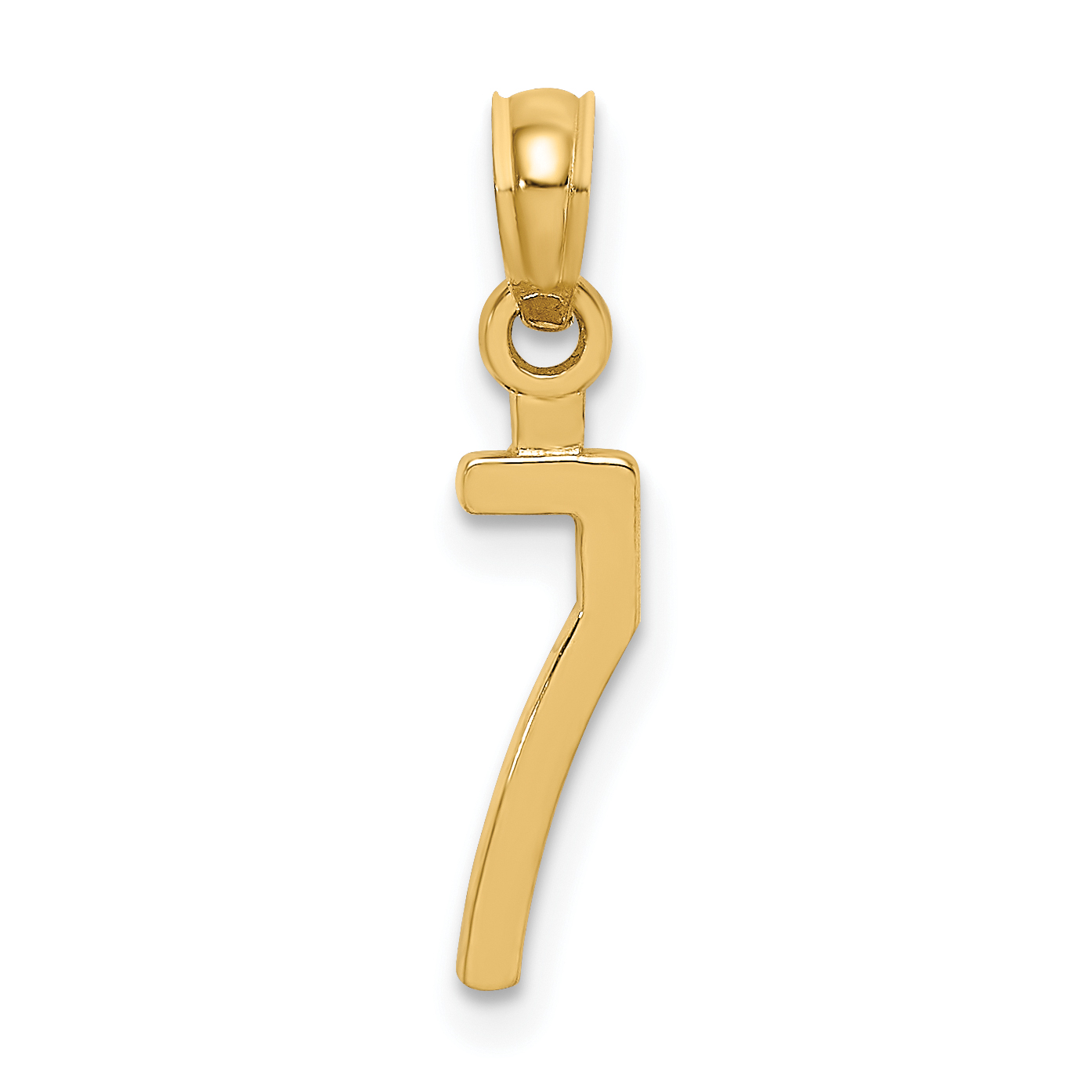 10K Number 7 Block Charm (10NU07)