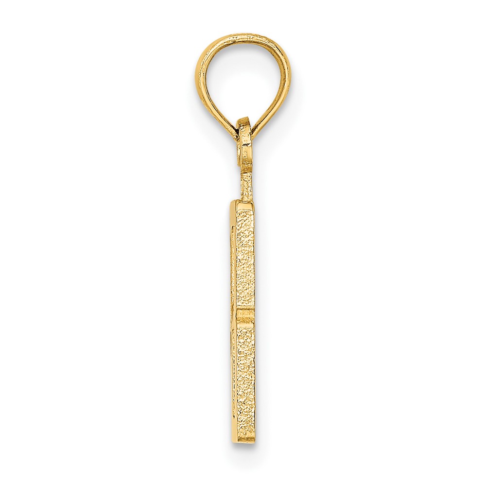 10K Number 8 Block Charm (10NU08)
