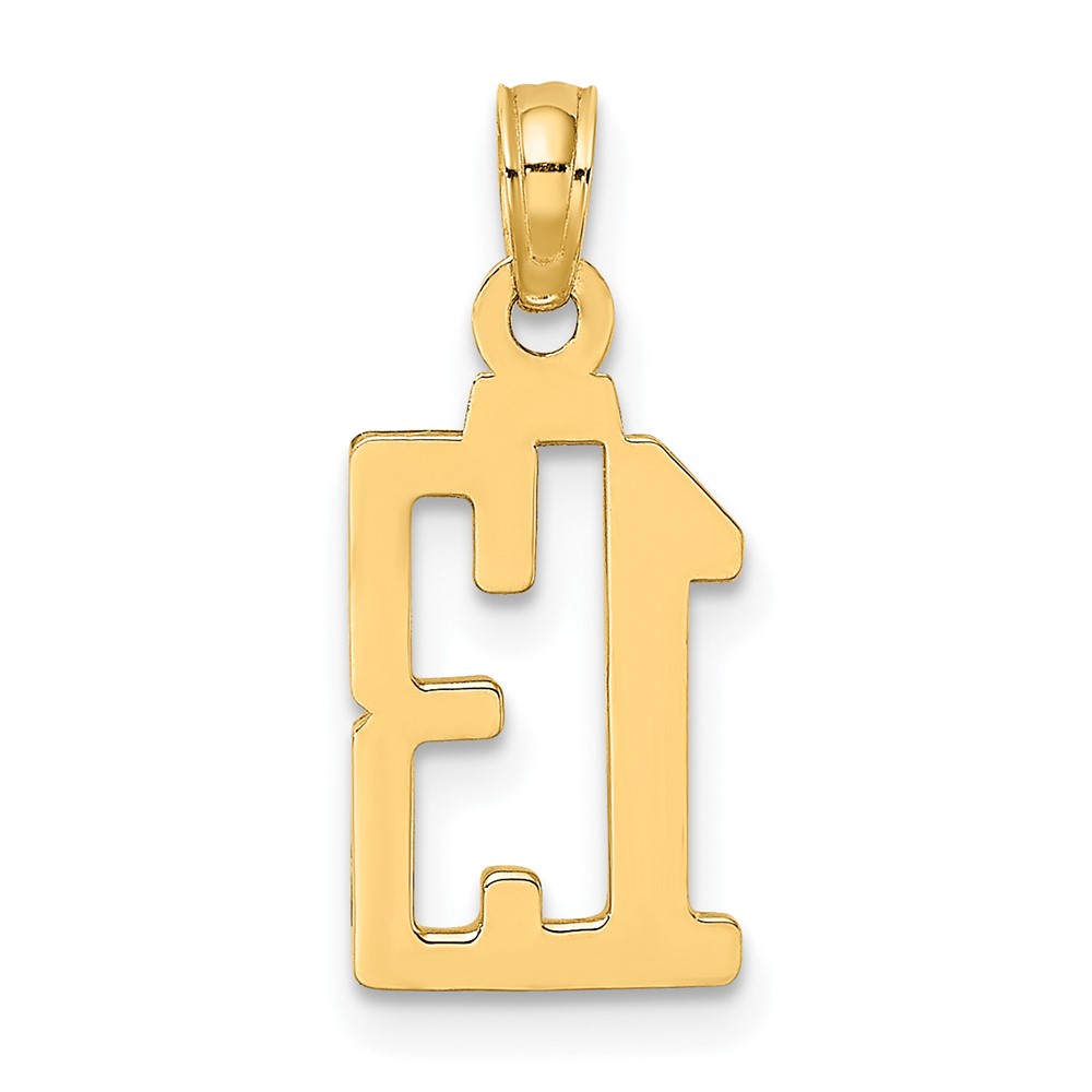 10K Number 13 Pendant (10NU13)