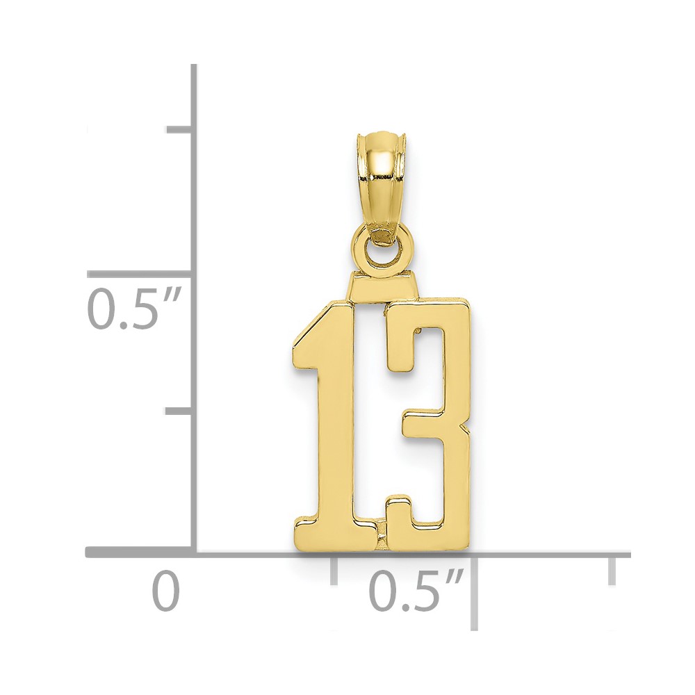 10K Number 13 Pendant (10NU13)