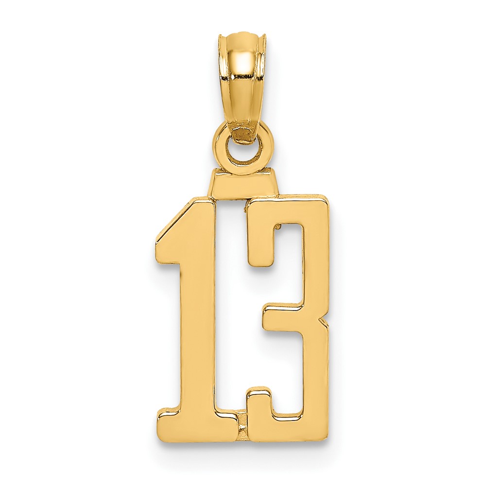 10K Number 13 Pendant (10NU13)