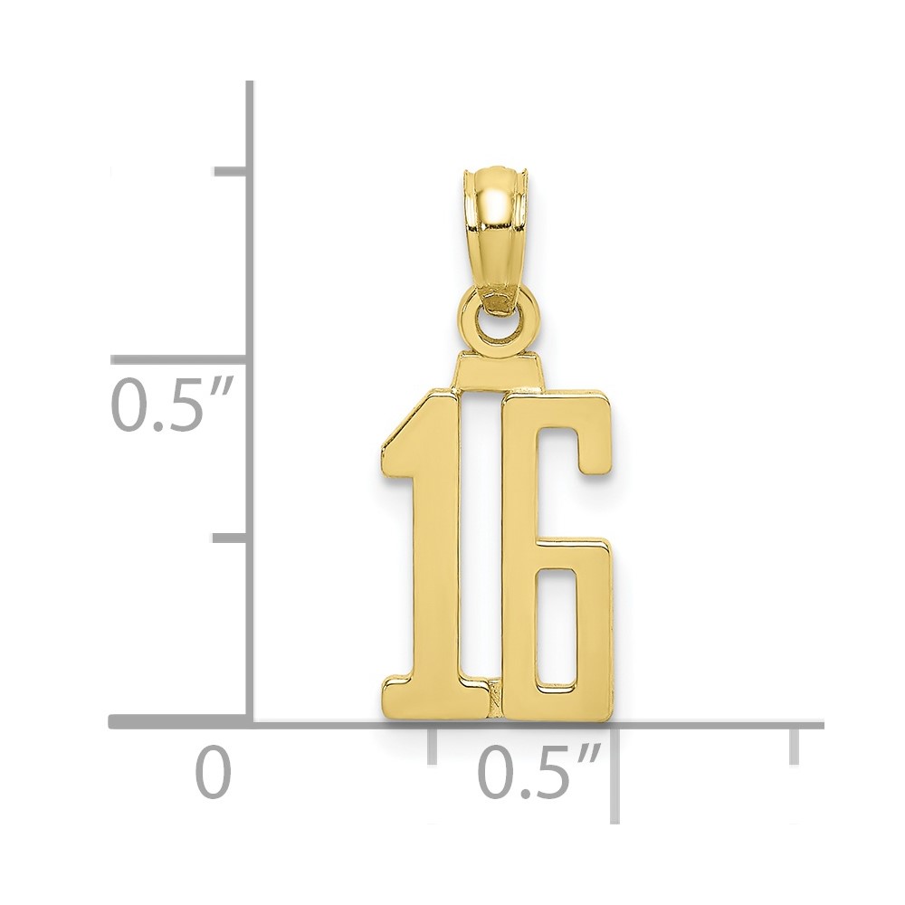 10K Number 16 Pendant (10NU16)