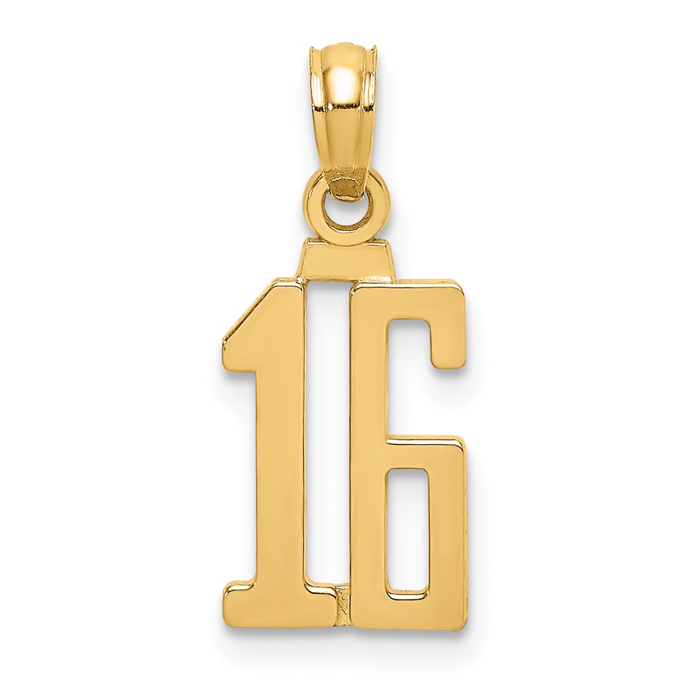 10K Number 16 Pendant (10NU16)