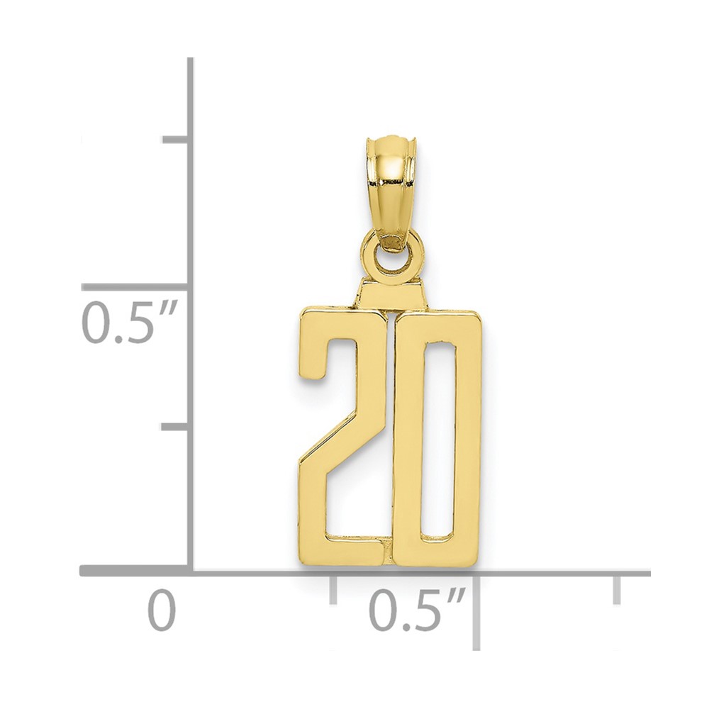 10K Number 20 Pendant (10NU20)
