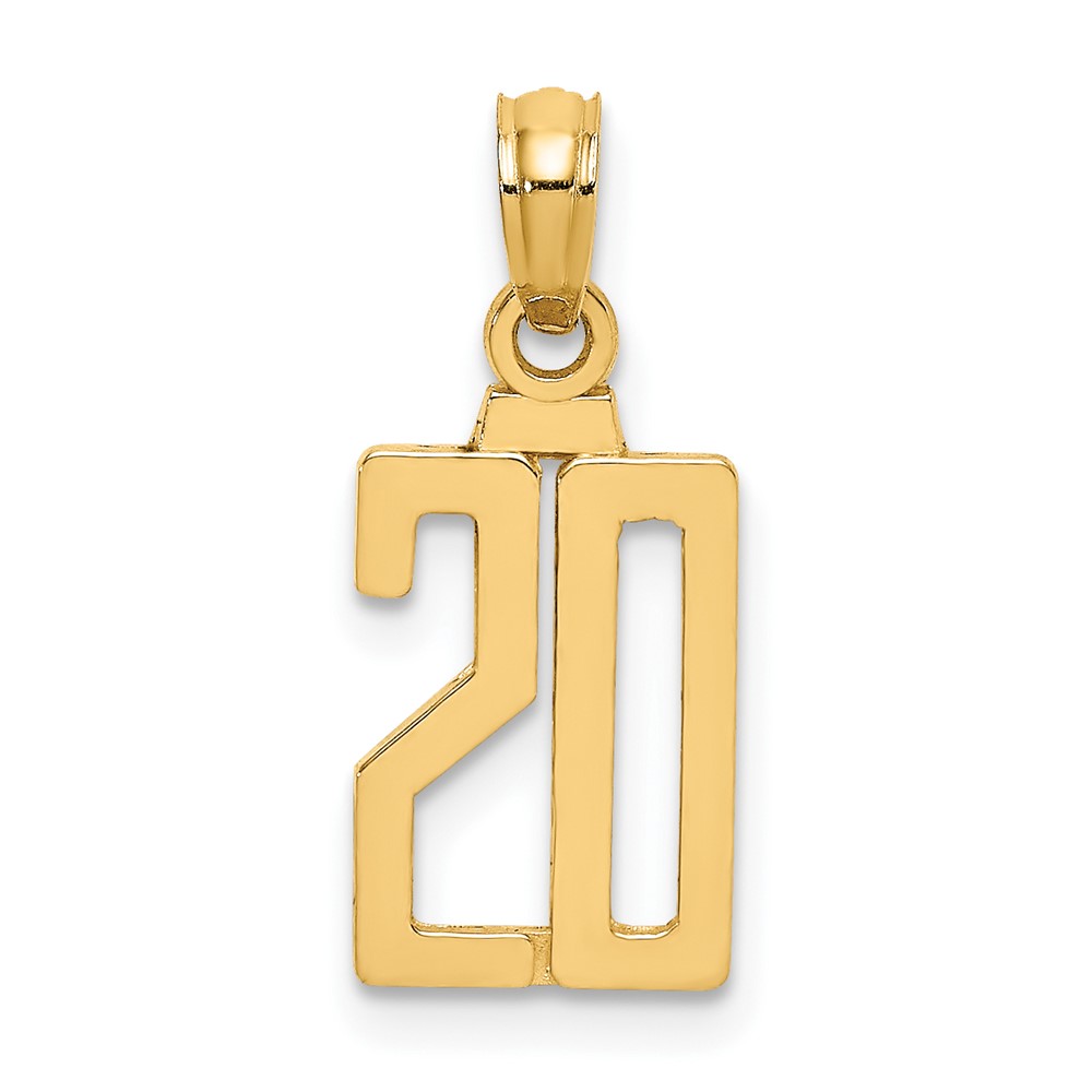 10K Number 20 Pendant (10NU20)