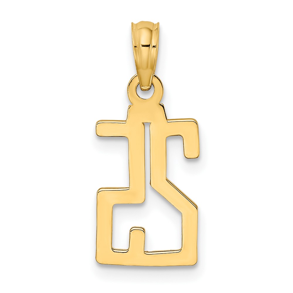 10K Number 25 Pendant (10NU25)