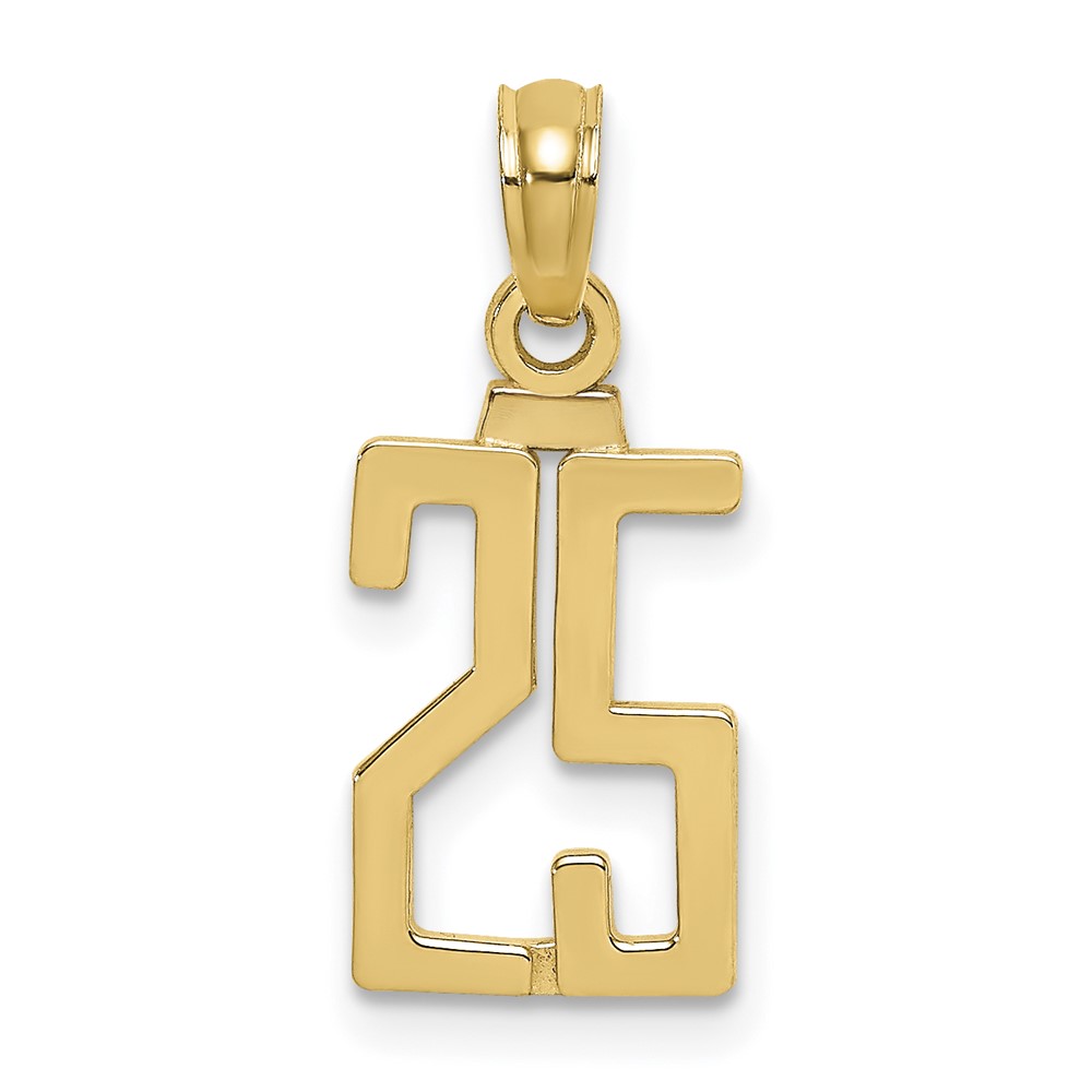 10K Number 25 Pendant (10NU25)