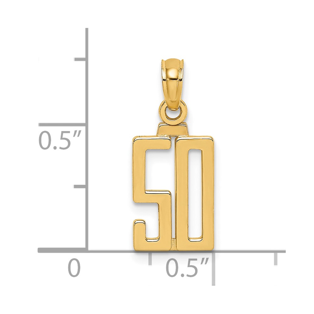 10K Number 50 Pendant (10NU50)