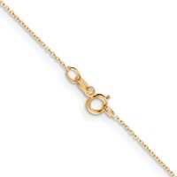 10K .6mm Yellow Gold D C Round Open Link Cable Chain view 3