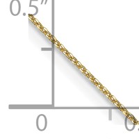 10K .6mm Yellow Gold D C Round Open Link Cable Chain view 5